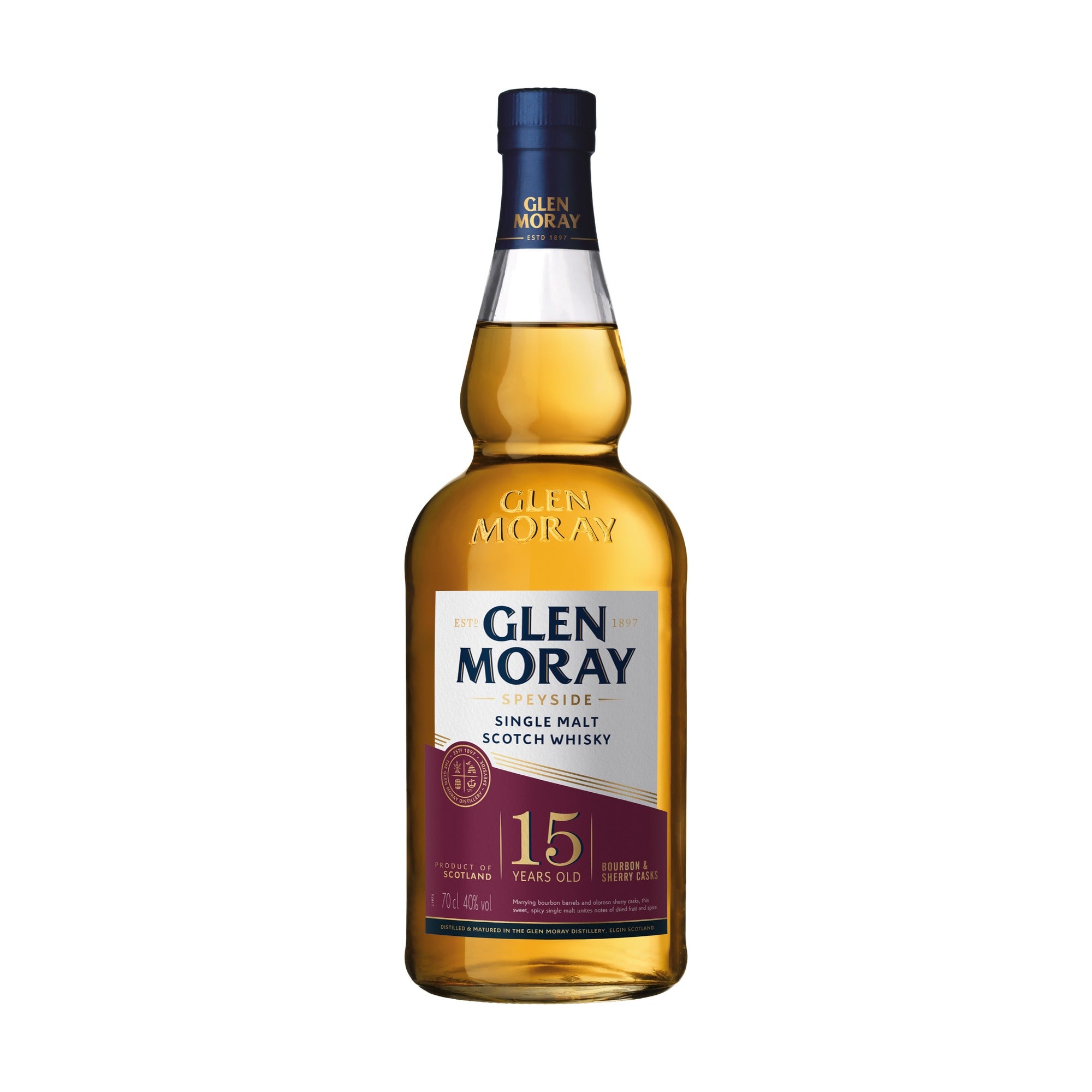 Glen Moray 15 Year Old Single Malt Scotch Whisky 700ml