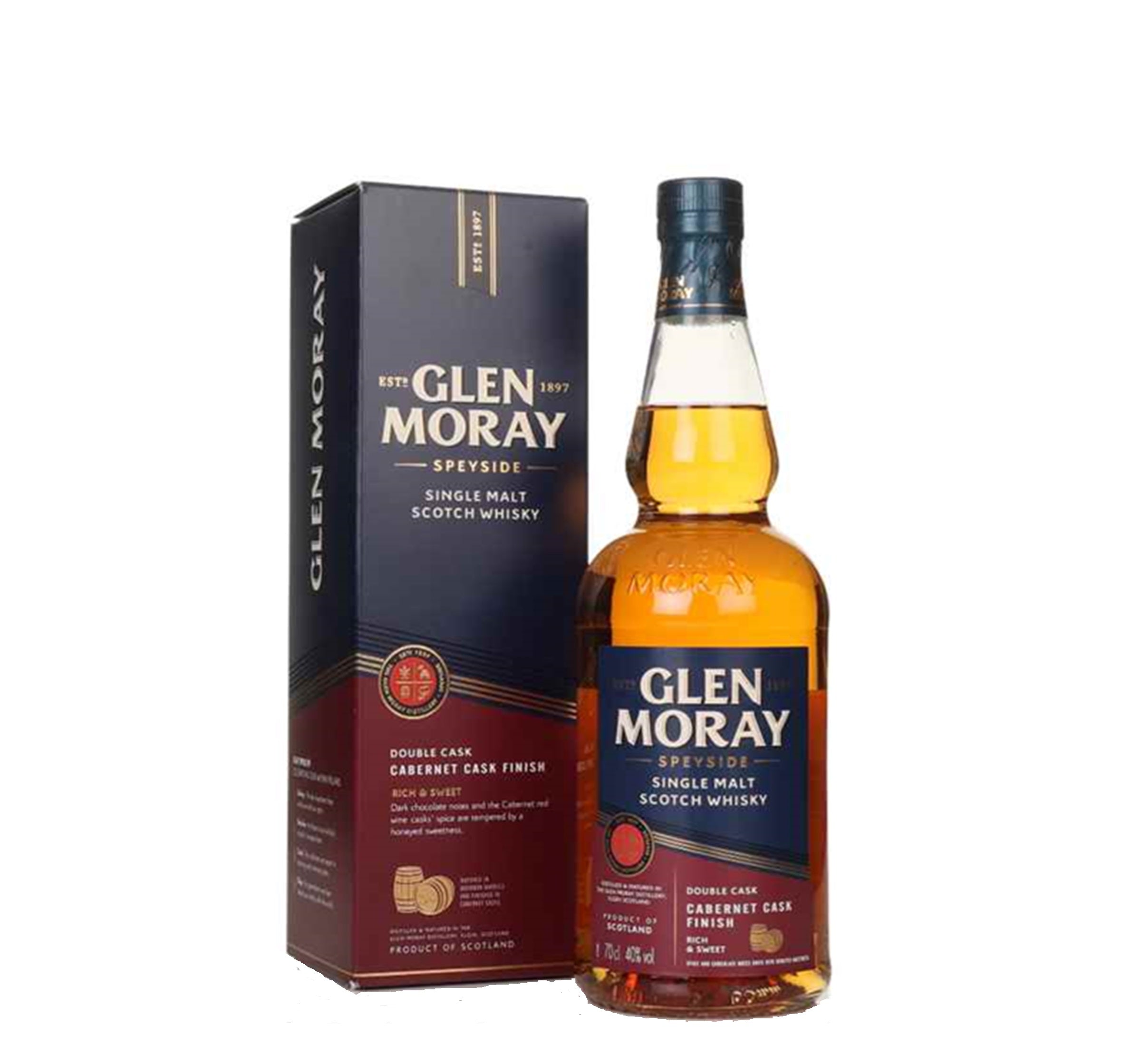 Glen Moray Cabernet Cask Finish Single Malt Scotch Whisky 700ml