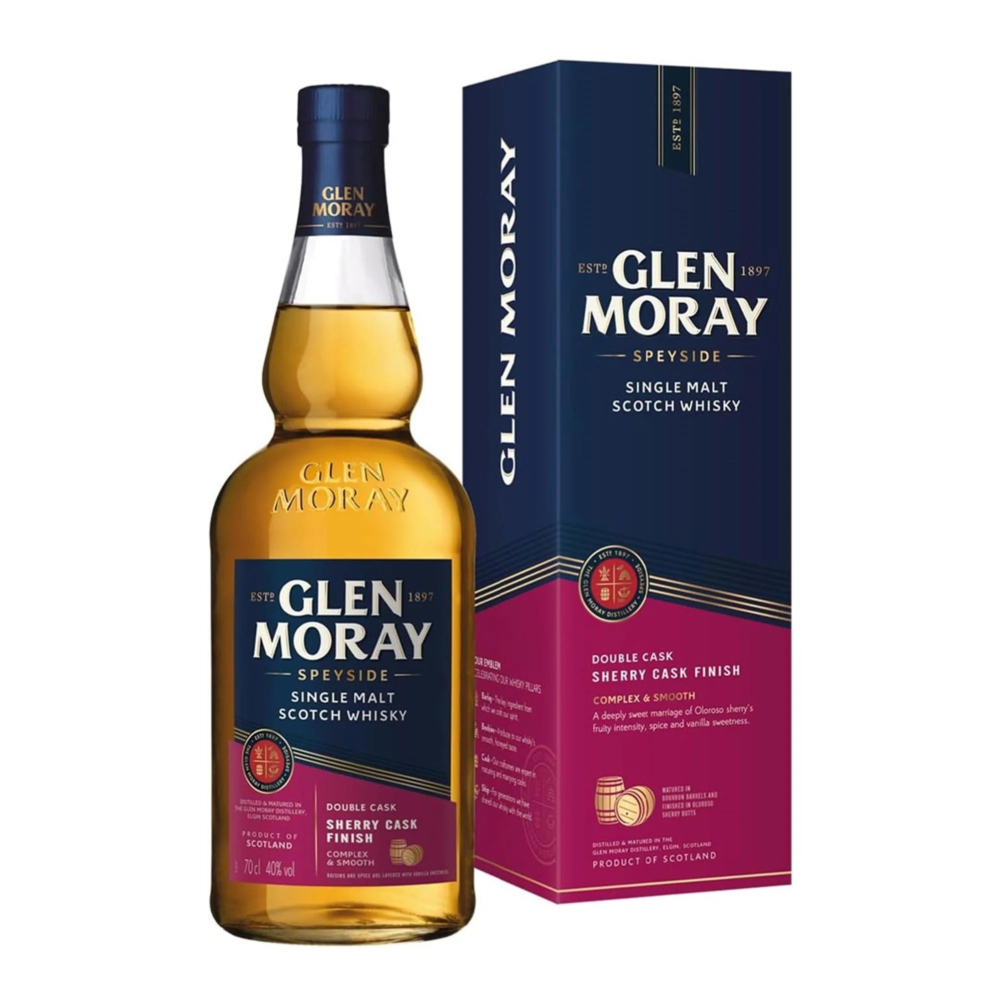 Glen Moray Sherry Cask Finish Single Malt Scotch Whisky 700ml