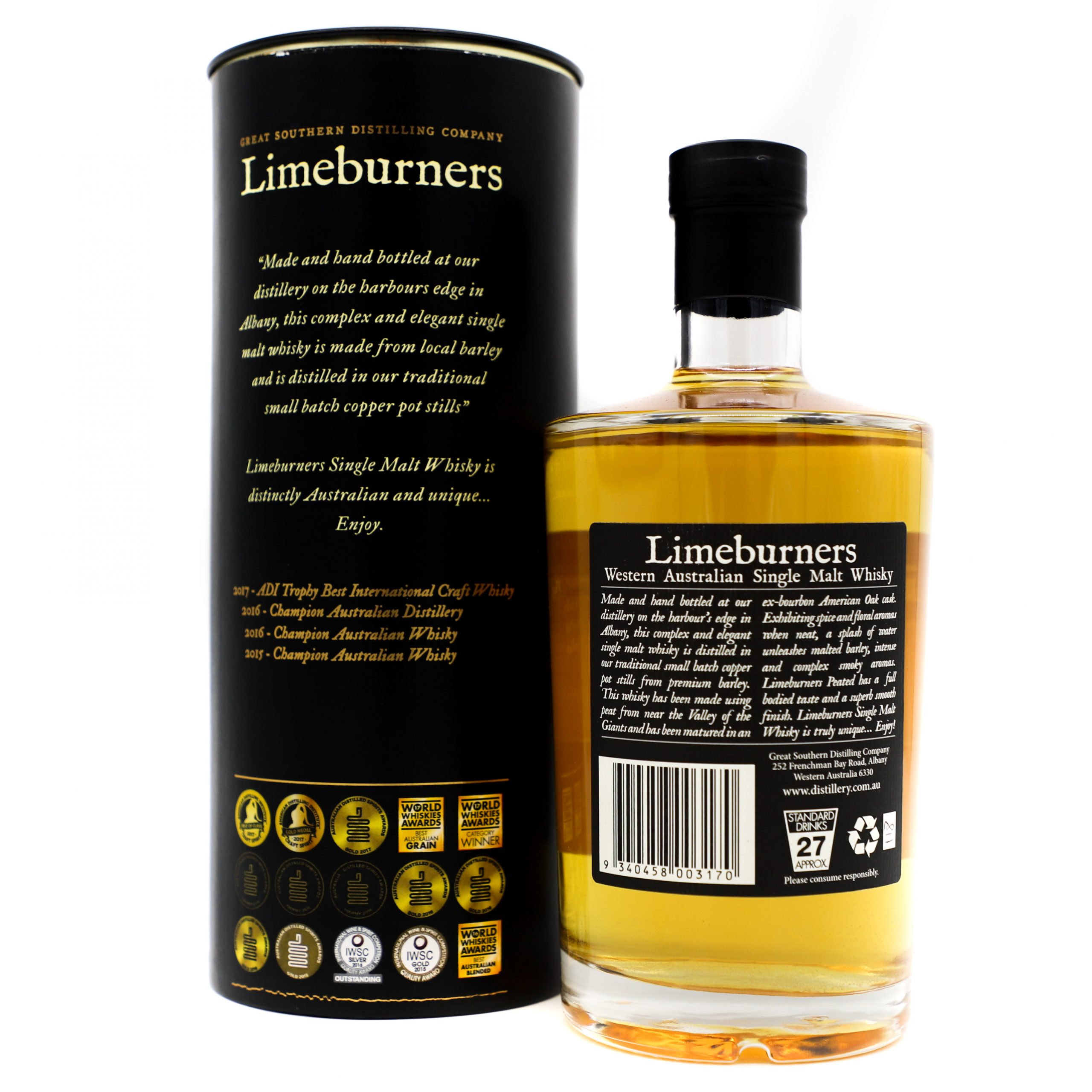 Limeburners Single Malt Peated Whisky 48 700ml 3Kraters
