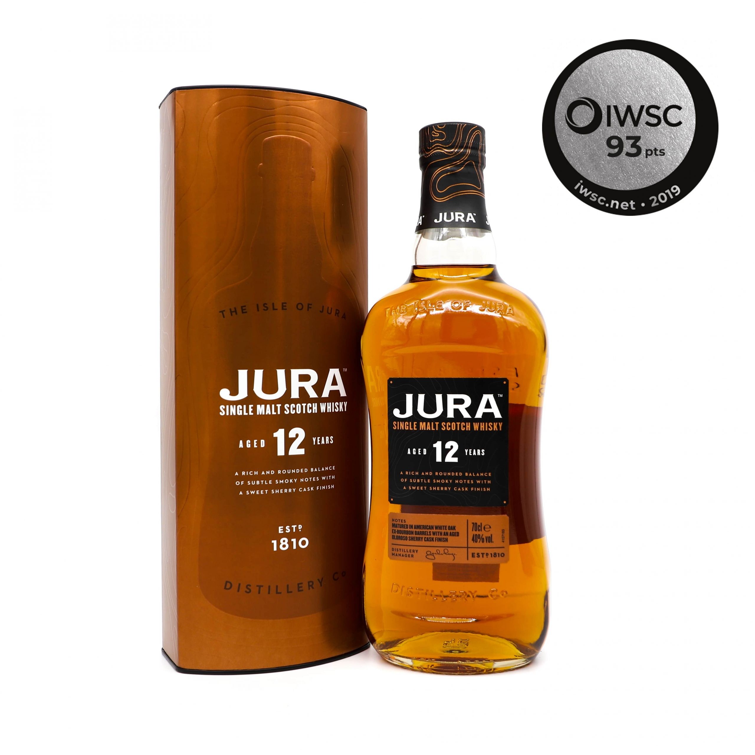 Jura 12 Year Old Single Malt Scotch Whisky 700ml 3Kraters