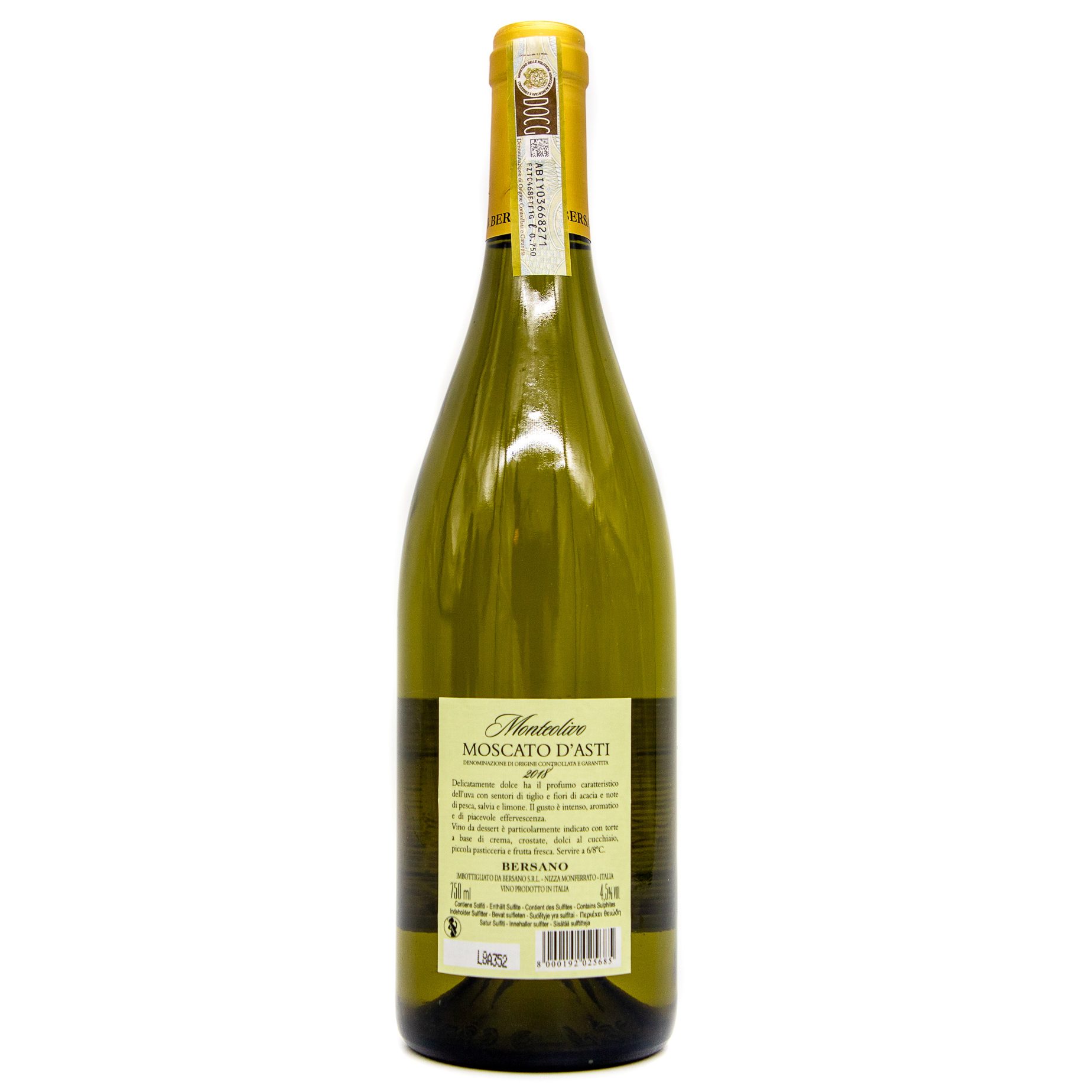 Bersano Moscato D’Asti 750ml [ Dessert Wine ] 3Kraters