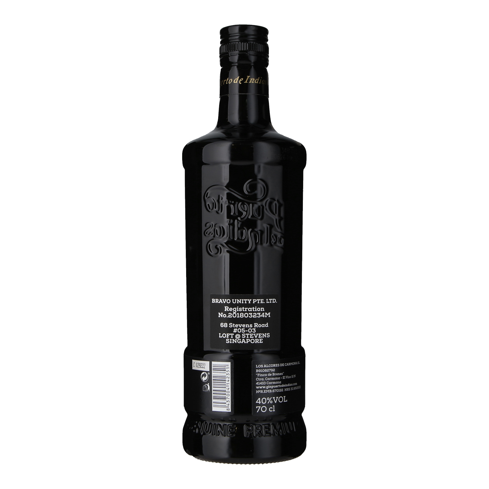 Puerto de Indias Pure Black Edition Sevillian Premium Gin Giftpack 700ml |  3Kraters