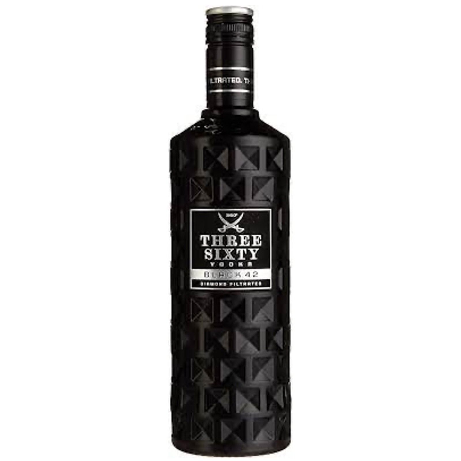 Three Sixty Vodka Black 42 Diamond Filtered 700ml